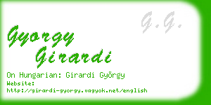 gyorgy girardi business card
